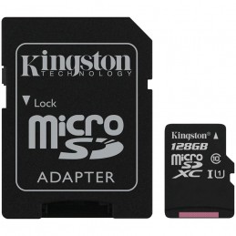 Carduri memorie Kingston 128GB micSDXC Canvas Select Plus 100R A1 C10 Card + ADP EAN: 740617298703 KINGSTON
