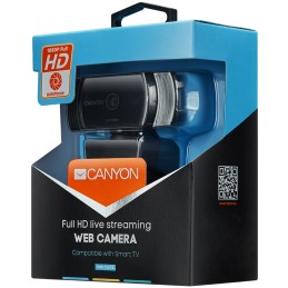 CANYONCANYON 1080P full HD 2.0Mega auto focus webcam with USB2.0 connector, 360 degree rotary view scope, built in MIC, IC Su...