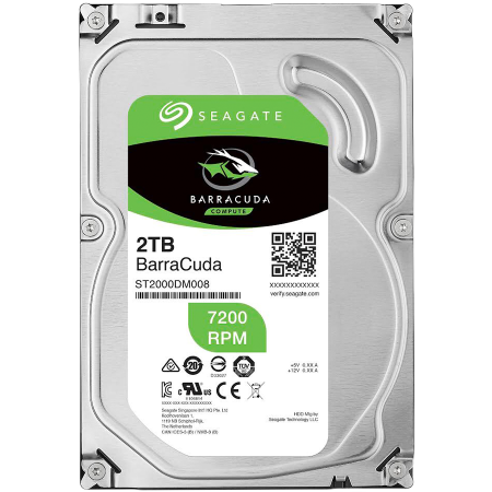 HDD Desktop SEAGATE Barracuda Guardian 2TB SMR, 3.5'', 256MB, 7200RPM, SATA, TBW: 55