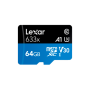 LEXAR 64GB High-Performance 633x microSDXC UHS-I, up to 100MB/s rea...