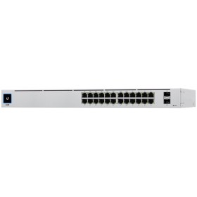 UBIQUITI Pro 24 (24) GbE ports (2) 10G SFP+ ports DC power backup-ready Layer 3 switching Silent cooling.