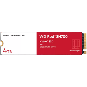 SSD NAS WD Red SN700 4TB M.2 2280-D5-M PCIe Gen3 x4 NVMe, Read/Write: 3400/3100 MBps, IOPS 550K/520K, TBW: 5100-WDS400T1R0C-68BD