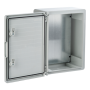 Cutie distributie IP65 din ABS gri, usa mata, placa metalica, 250x3...