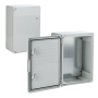 Cutie distributie IP65 din ABS gri, usa mata, placa metalica, 250x3...