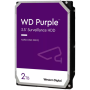HDD Video Surveillance WD Purple 2TB CMR, 3.5'', 64MB, 5400 RPM, SATA, TBW: 180