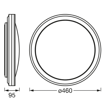 Plafoniera LED RGB inteligenta Ledvance SMART+ Wifi Orbis Circle 46...