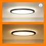 Plafoniera LED RGB WiZ SuperSlim, Wi-Fi, control vocal, 22W, 2600 l...