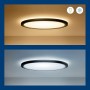 Plafoniera LED RGB WiZ SuperSlim, Wi-Fi, control vocal, 22W, 2600 l...