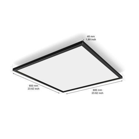 Panou LED Philips Hue Aurelle SQ, Bluetooth, 39W, 3750 lm, luminaal...