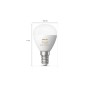 Bec LED inteligent Philips Hue P45, Bluetooth, E14, 5.1W, 470 lm ,l...