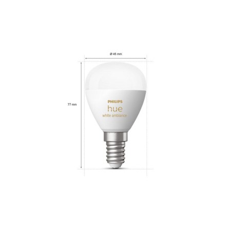Bec LED inteligent Philips Hue P45, Bluetooth, E14, 5.1W, 470 lm ,l...