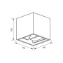 Aplica LED Vivalux SQUARE STARK, 6W, 180 lm, lumina neutra (4000K),...