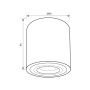 Spot Vivalux ROUND INEZ, GU10, max. 35W, IP54, Ø80x95mm, Alb, bec n...