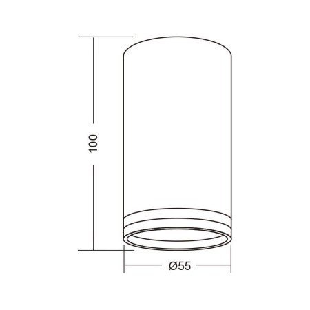 Spot Vivalux ROUND KING, GU10, max. 35W, IP20, Ø55x100mm, Negru, be...