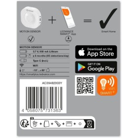 Senzor de miscare Ledvance SMART+ WiFi, 72x31x24mm, Alb, baterierei...