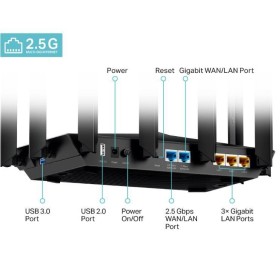 TP-LINK WIFI 6 Router Gigabit, ARCHER AX95, Tri-Band, Standarde: IE...